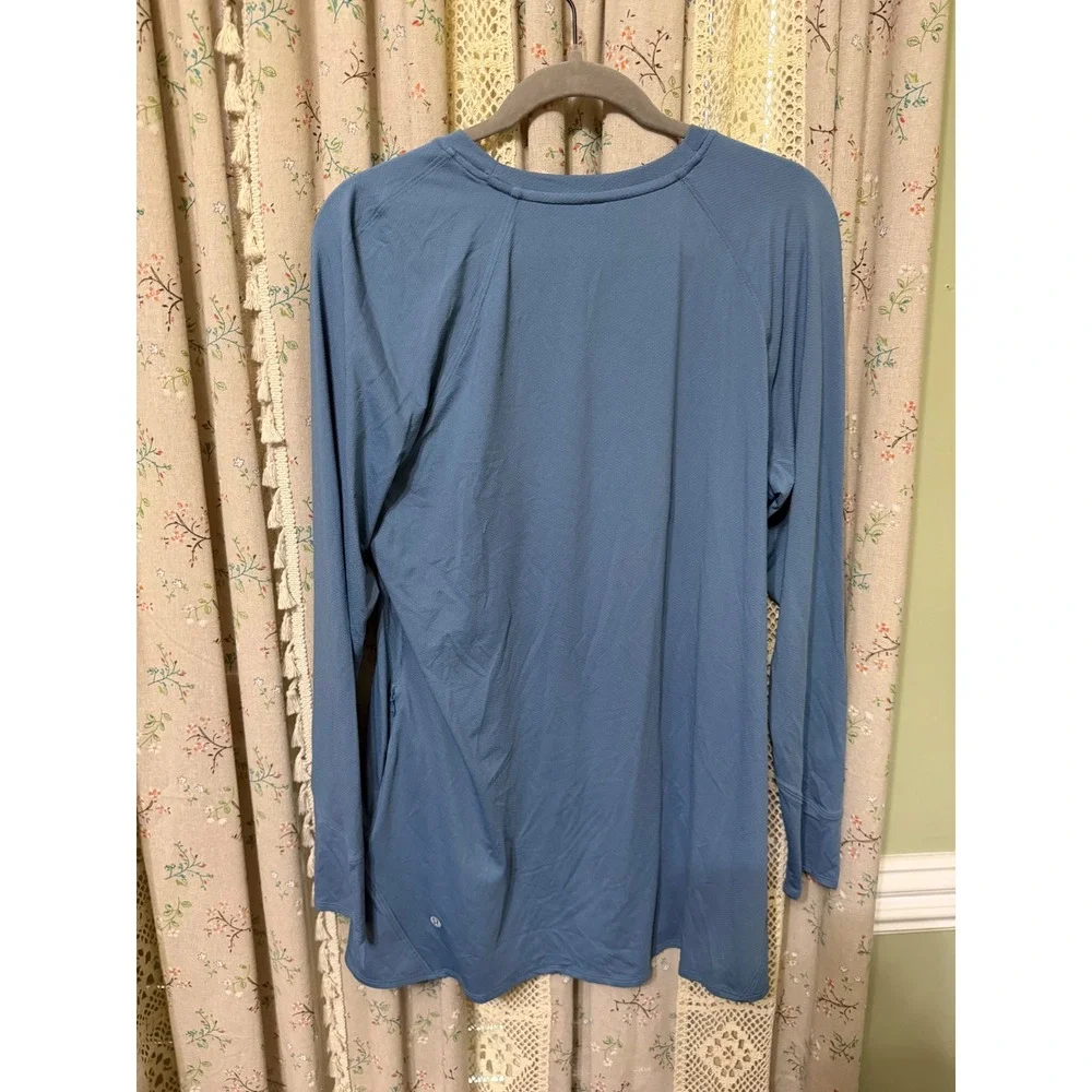 Lululemon Abrasion Resistant High Coverage Long Sleeve Shirt 10 Utility Blue